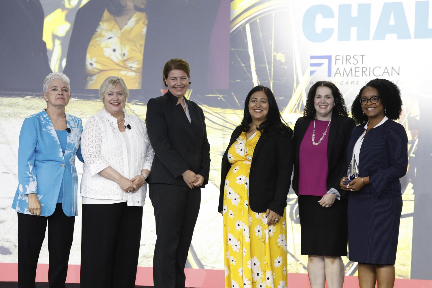 Innovation Challenge award recipients 2019, onstage at AHA Leadership Summit