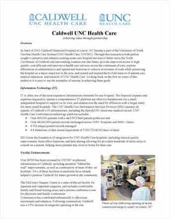 Caldwell UNC Health Care Image