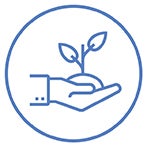 CHNAFinder community support icon - plant in hand