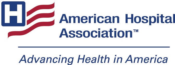American Hospital Association: Advancing Health in America horizontal logo