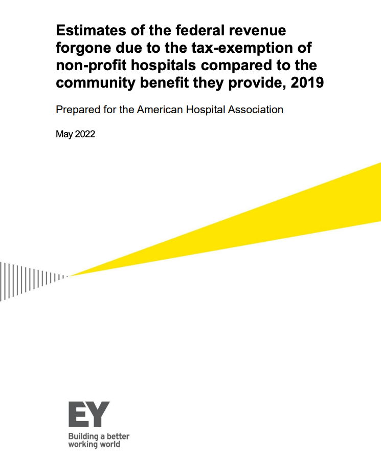 First page of EY Estimates of the federal revenue forgone tax exemption 2019 