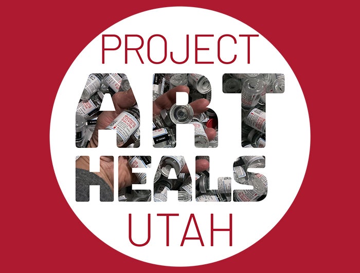 Project Art Heals Utah in white circle on red background