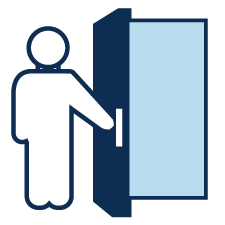 Icon - Person holding door open