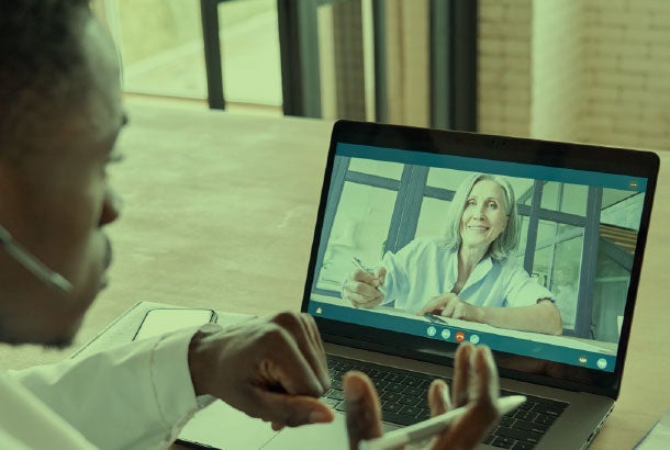 medical professionals in a virtual consultation