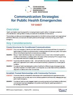 Cover image: Communication Strategies for Public Health Emergencies