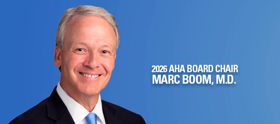 Marc Boom, M.D., 2026 AHA Board Chair, headshot.