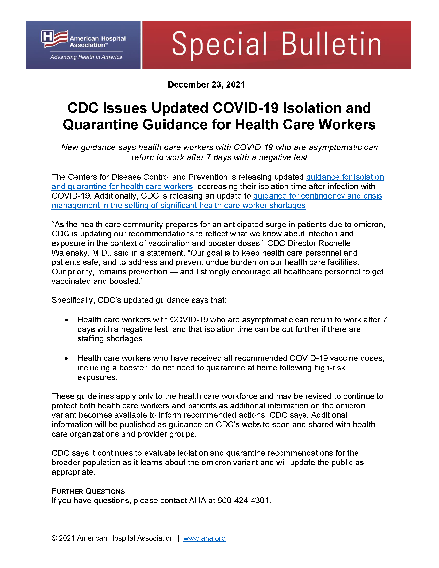 CDC Issues Updated COVID19 Isolation and Quarantine Guidance for