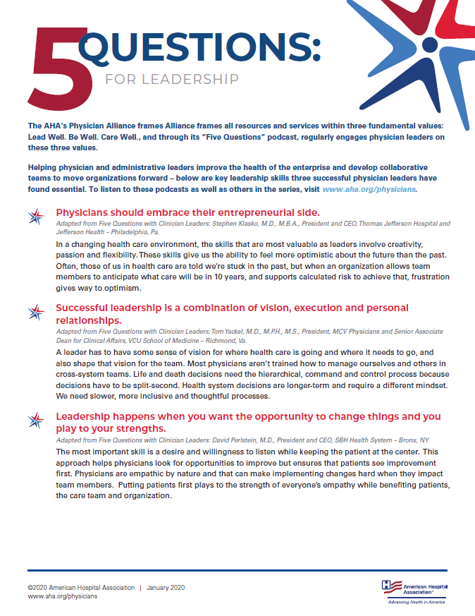 Five Questions for Leadership