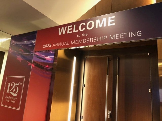 Annual Meeting welcome sign