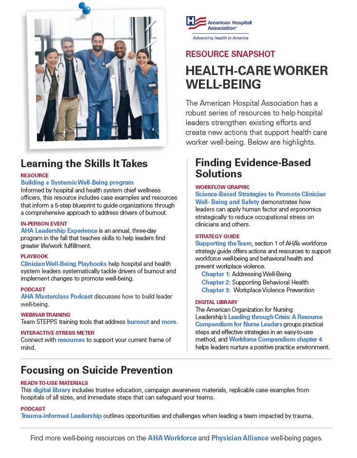 Health Care Worker Well-being