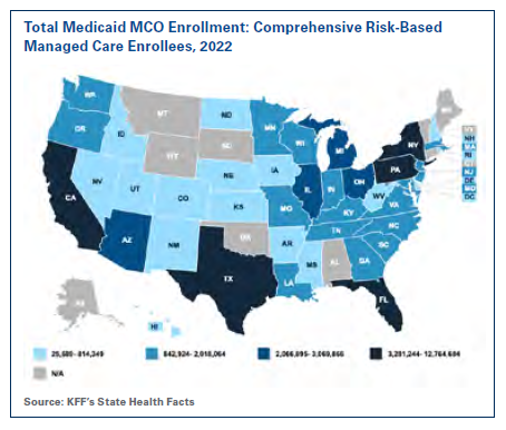 Total Medicaid MCO Enrollment: Comprehensive Risk-Based Managed Care Enrollees, 2022