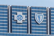 Blue Cross and Blue Shield of Texas logos on building