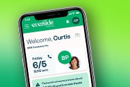 Primary Care Startup Everside Ready to Grow with IPO. A mobile phone with the Everside Health app displayed on the screen.