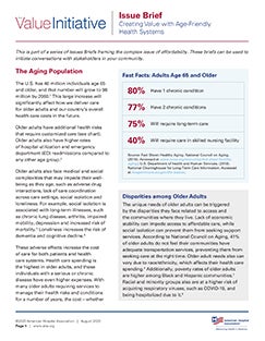The Value Initiative Issue Brief: Creating Value with Age-Friendly Health Systems page 1