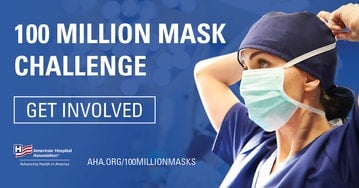 100 Million Mask Challenge. Get Involved. AAA.org/100millionmask