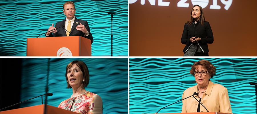 Collage of speakers from AONE annual meeting