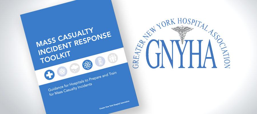 Greater New York Hospital Association logo next to image Mass Casualty Incident Response Toolkit pamphlet
