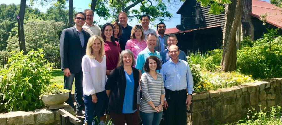 The Physician Leadership Experience group in Atlanta in May 2018 with Carrie Saia (pink shirt) and Erin Locke (maroon shirt).
