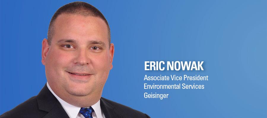 Eric Nowak headshot. Associate Vice President, Environmental Services, Geisinger.