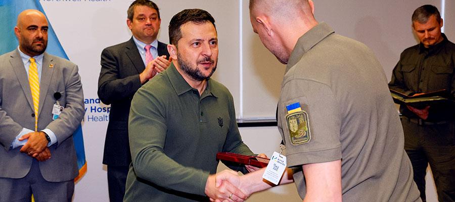 Ukrainian President Volodymyr Zelenskyy visits Northwell health