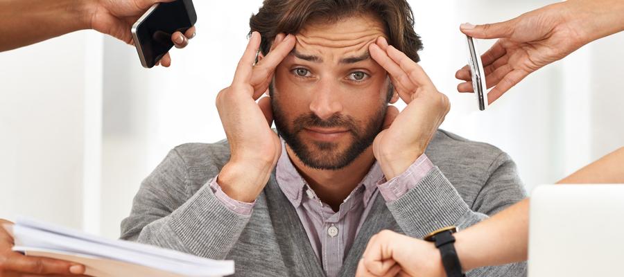 Stressed office worker