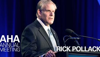 Rick Pollack speaking at the AHA Annual Meeting